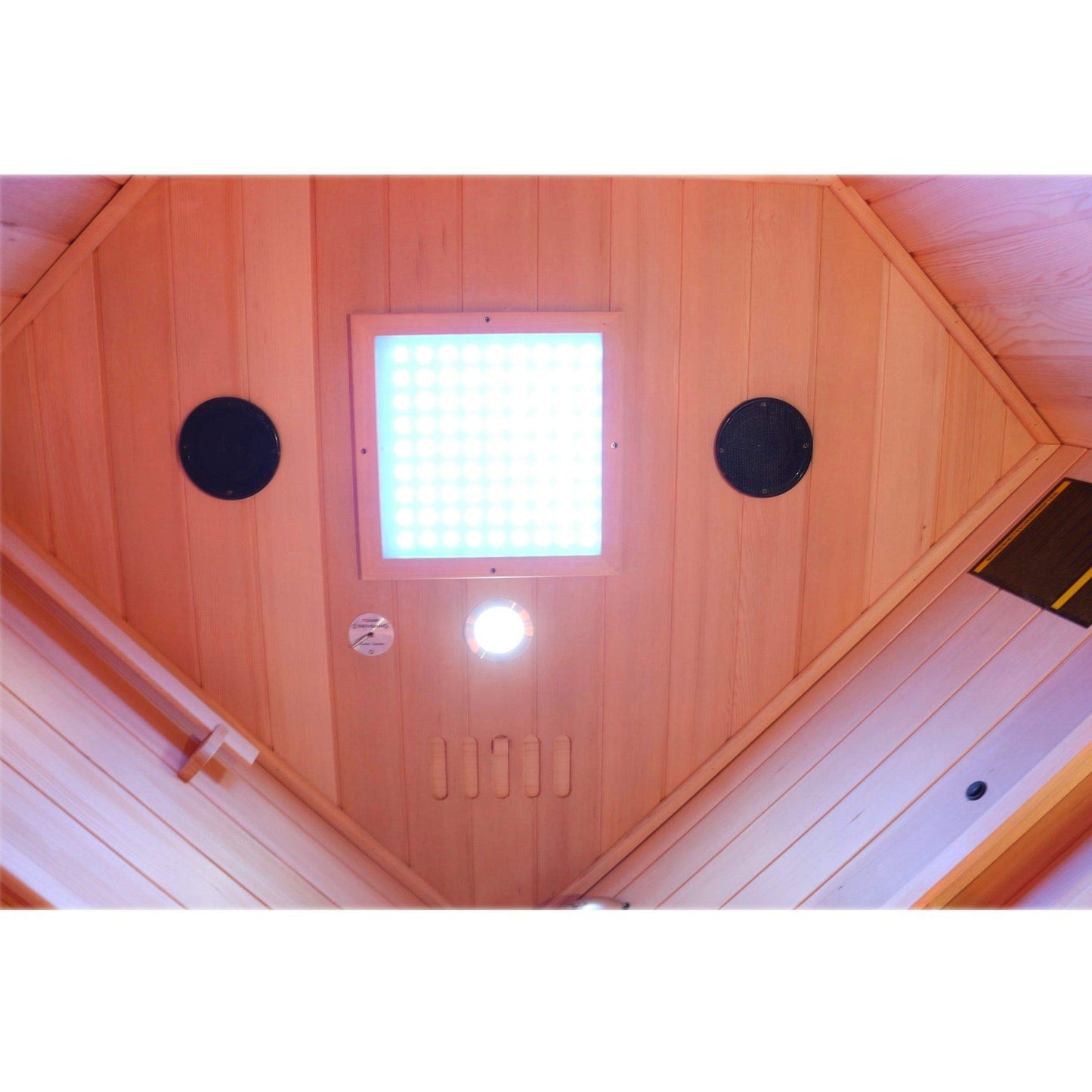 Dewello® Infrarotsauna 'Lakefield 3' (140x140cm) für 2-3 Personen aus Hemlock-Holz, LED, Bluetooth