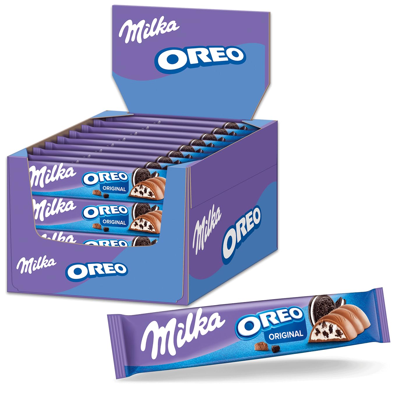 Milka Schokoriegel Milka & OREO (36 x 37g) mit Oreo Keksstückchen in Milchcrème