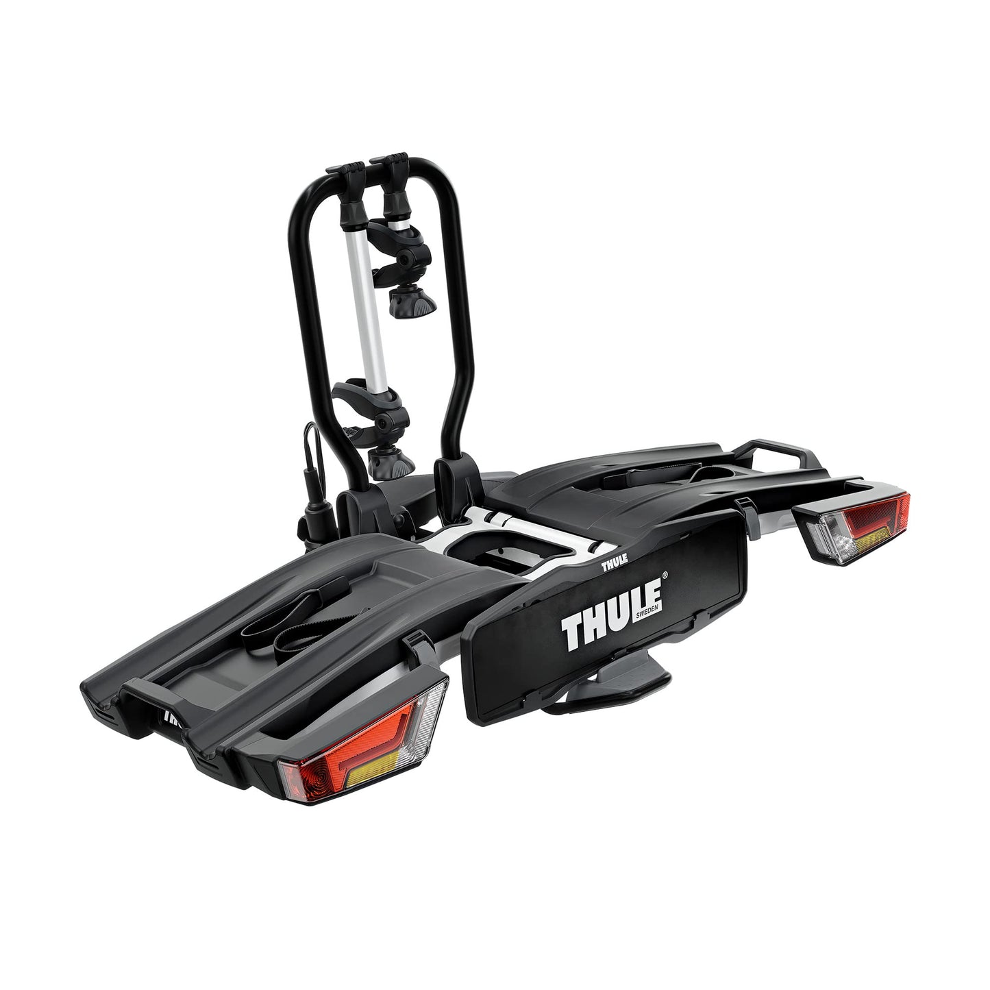 Thule EasyFold XT Fahrradträger für Anhängerkupplung für 2 Fahrräder (Schwarz-Aluminium)