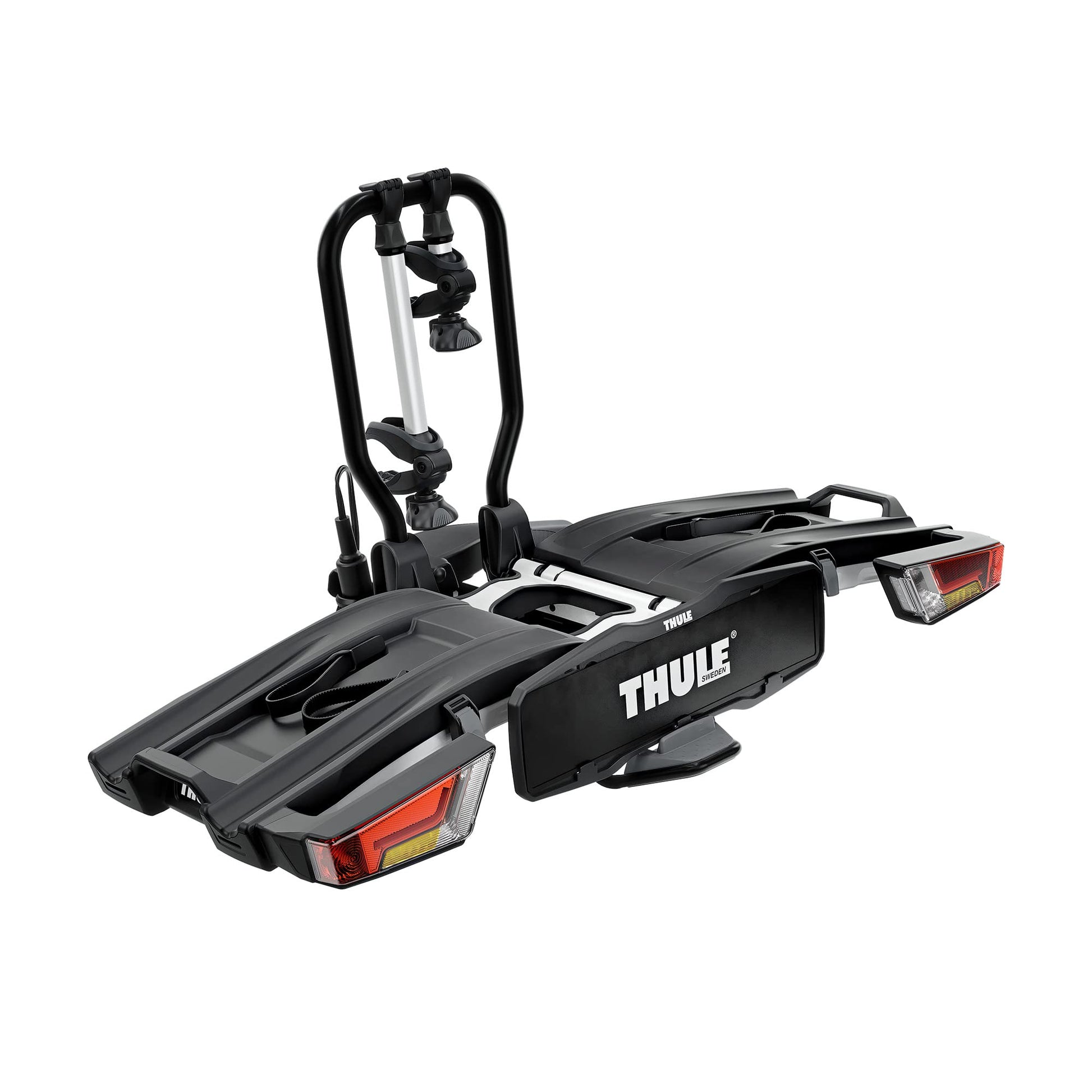 Thule EasyFold XT Fahrradträger für Anhängerkupplung für 2 Fahrräder (Schwarz-Aluminium)