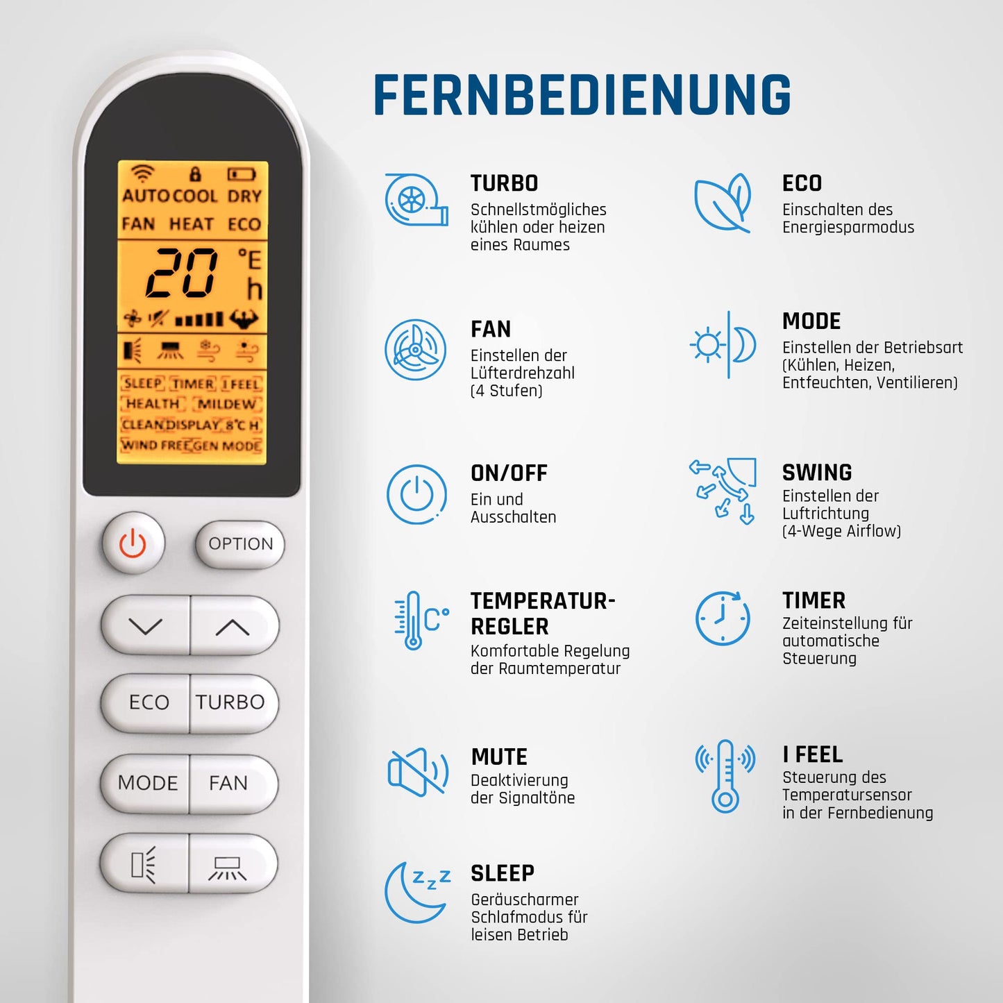 Danyon multi-split air conditioner with 2 indoor units: 18000BTU - 5.2kW - Wifi + APP