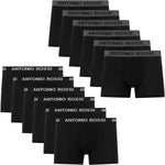 ANTONIO ROSSI Men's Fitted Boxer Hipsters (pack of 12): Black