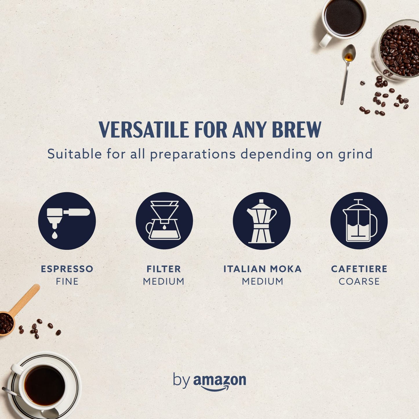 by Amazon Intenso Röstkaffee Ganze Bohnen (1kg: 2x500g): Rainforest Alliance-Zertifizierung