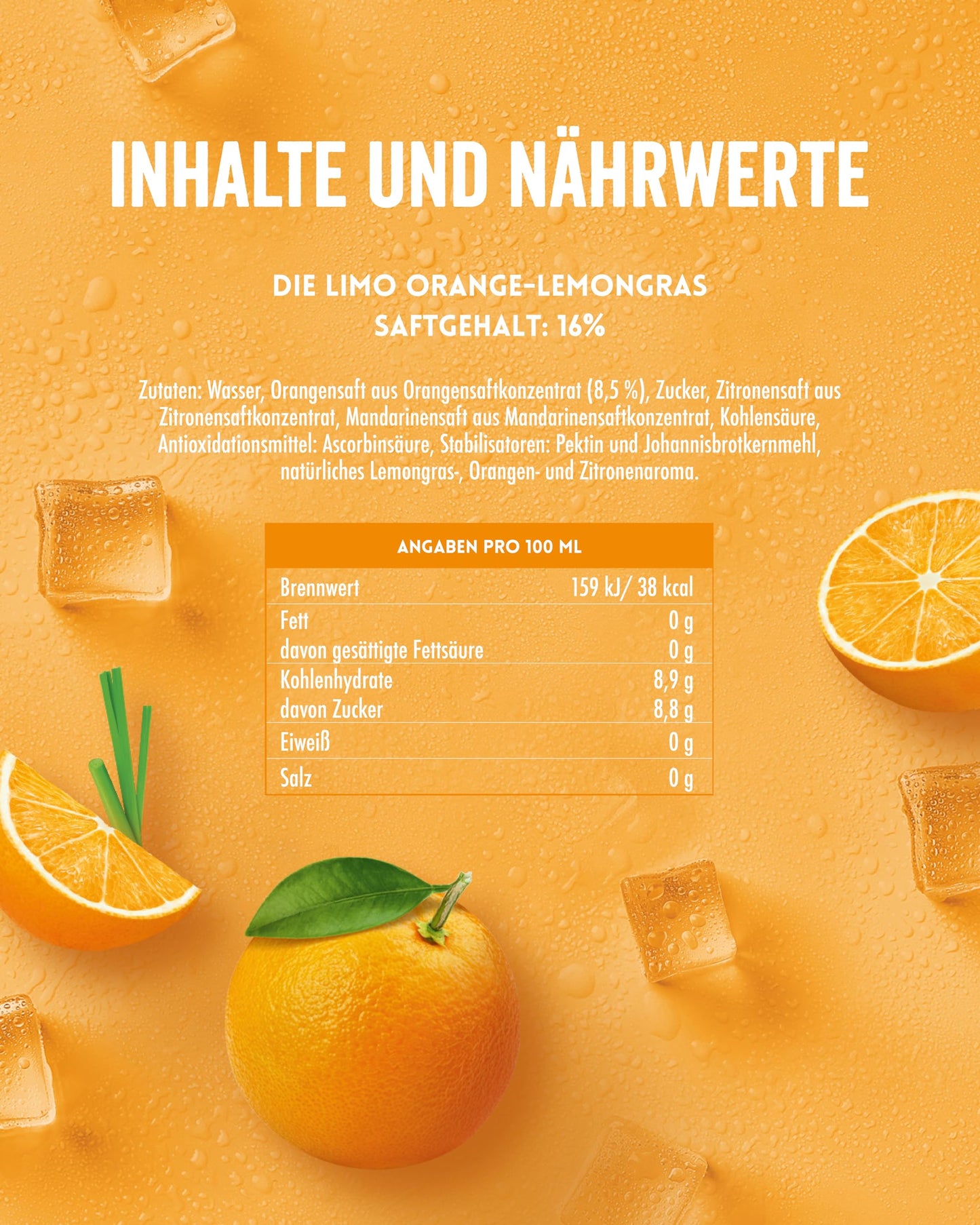 Die Limo von granini - Limette-Zitrone (6x 0,5L) aus echten Früchten, Vegan