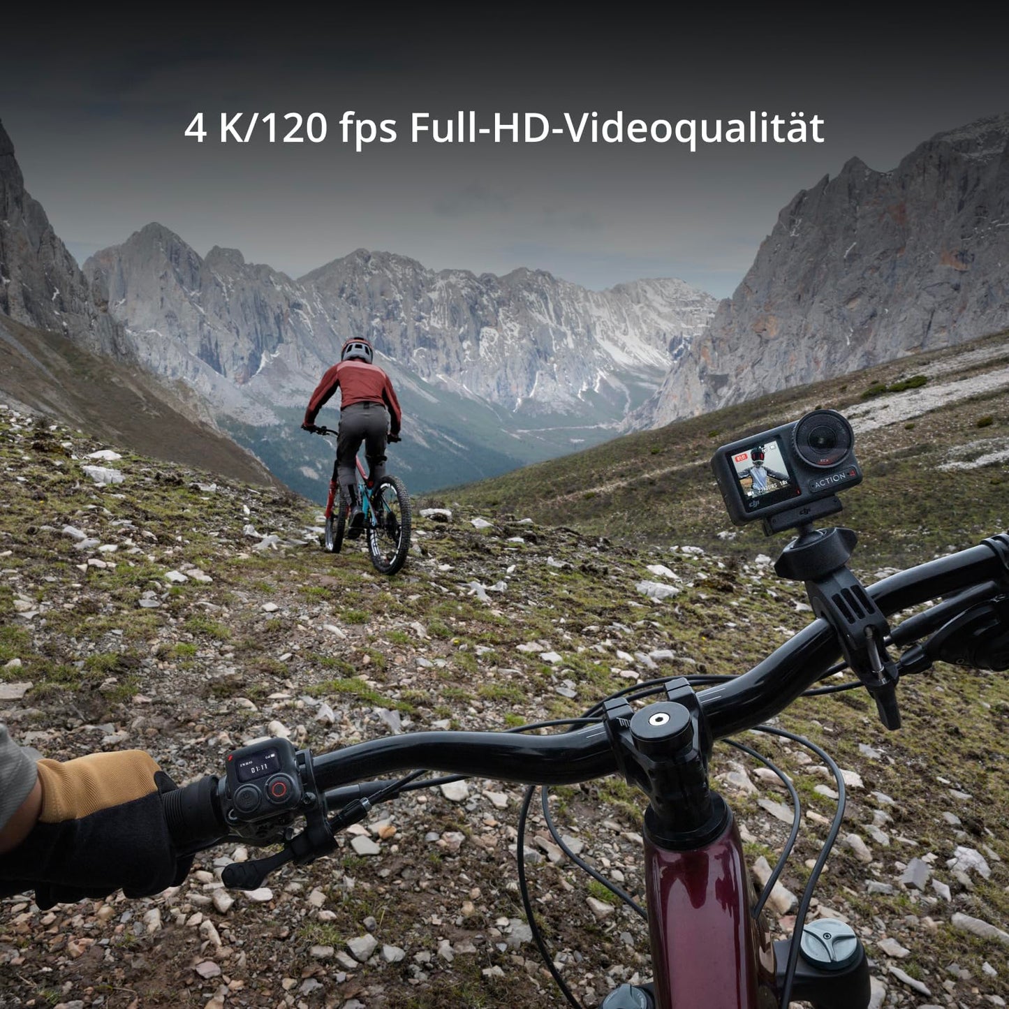 DJI Osmo Action 4 Essential-Combo Action-Kamera: 4K/120fps, Low-Light-Aufnahmen, Wasserdicht