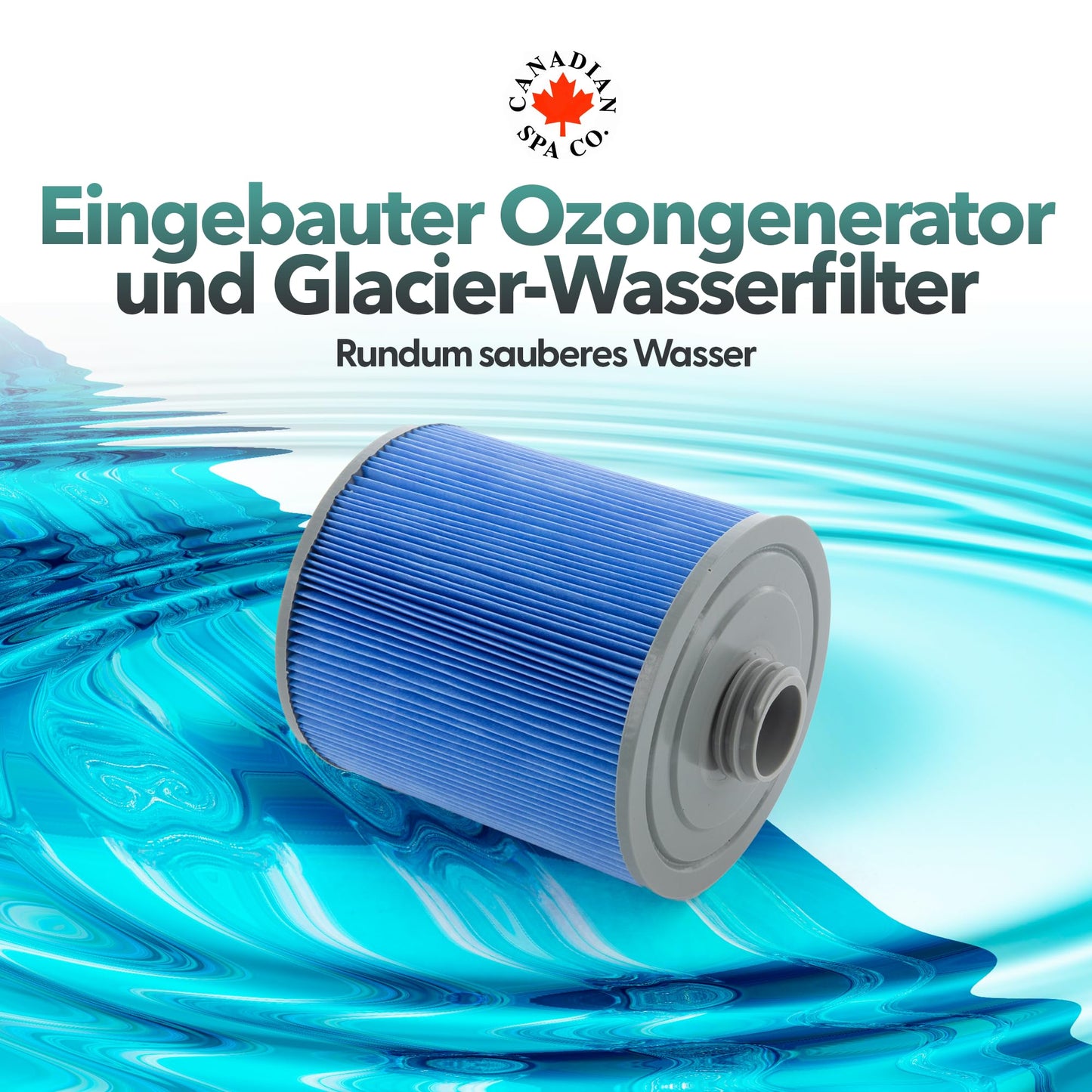 CANADIAN SPA CO. 'Winnipeg' UV Hot Tub Whirlpool für 6 Personen: 35-Massagedüsen, LED, Aromatherapie, Bluetooth