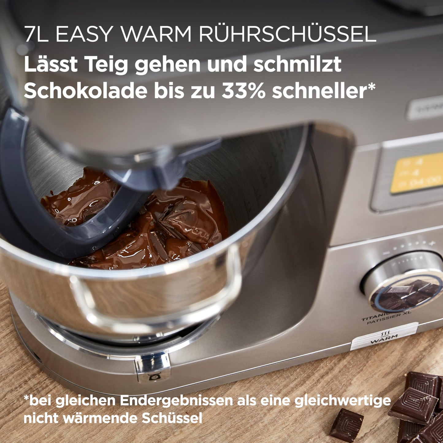 Kenwood Titanium Chef Patissier XL KWL90.034SI (1400 Watt) | Küchenmaschine mit integrierter Waage & Wärmefunktion,