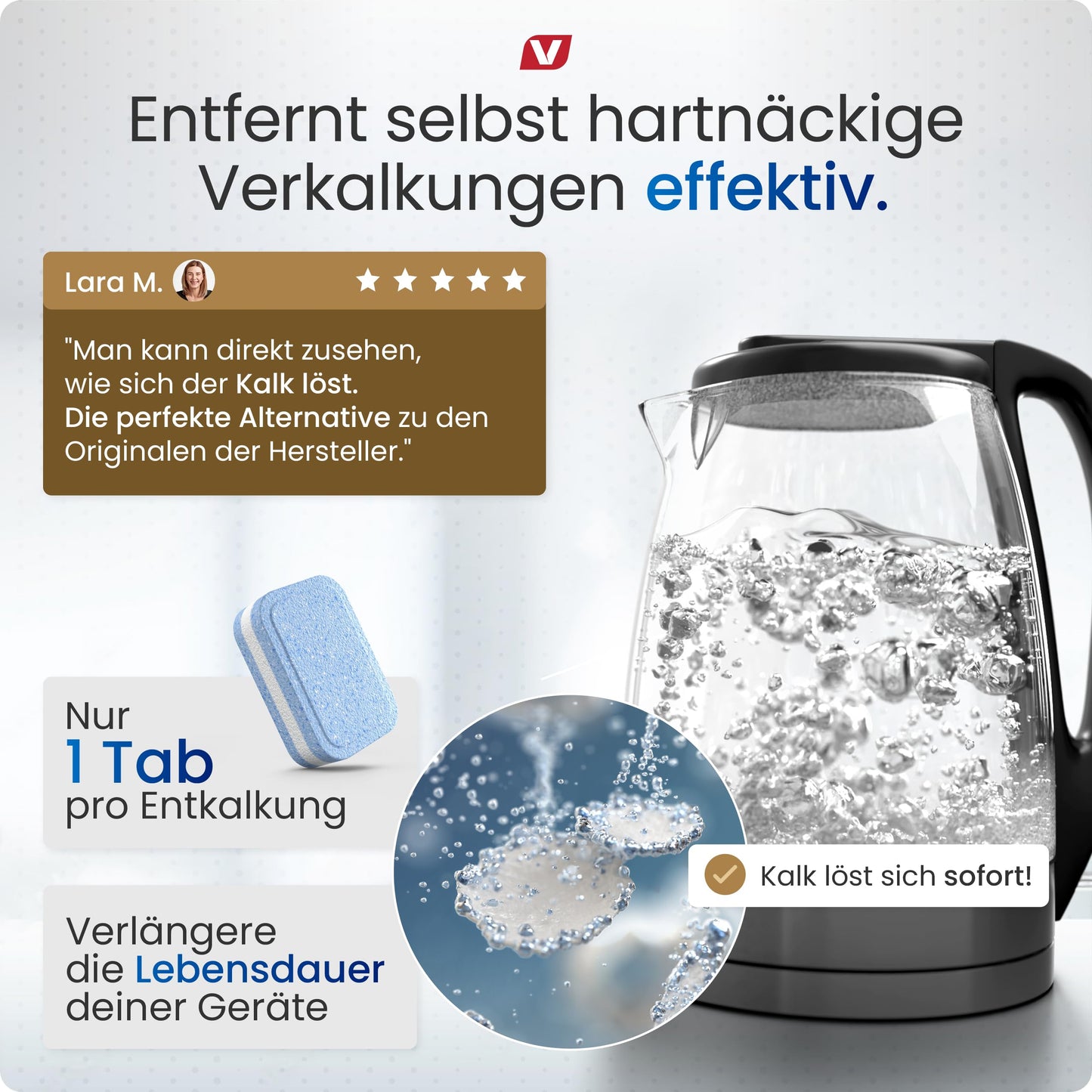3-in-1 Entkalkungstabletten (55 Stück) für Kaffeevollautomaten & Kaffeemaschinen