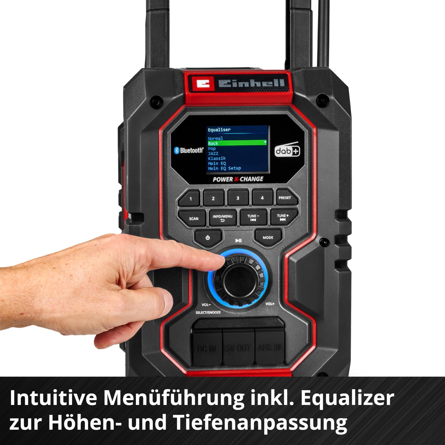 Einhell Akku-Baustellenradio (TE-CR 18) Li DAB+/FM/BT - Solo Power X-Change ohne Akku
