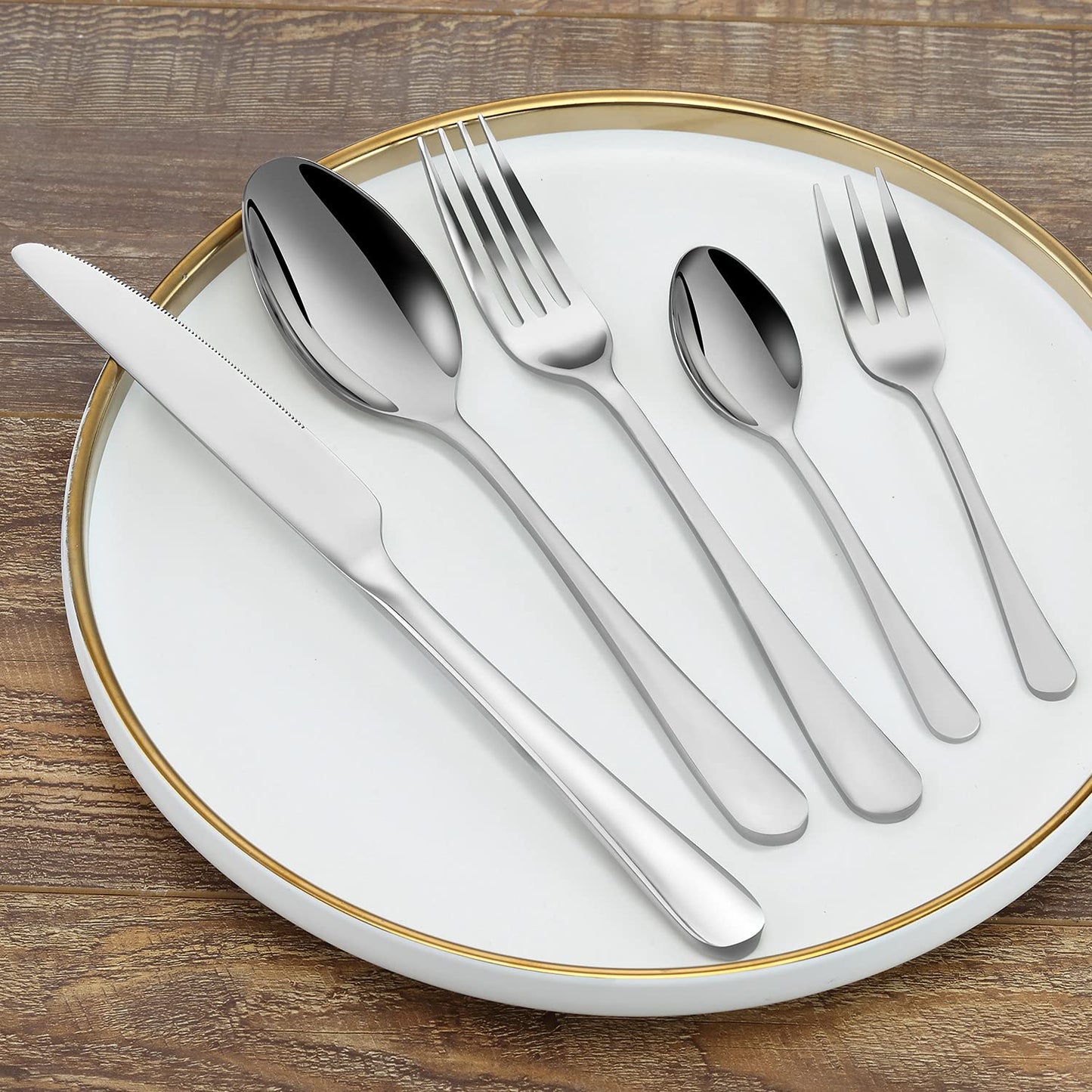 BEWOS Essbesteck-Set für 6 Personen (30-teilig): Spiegelpoliert, Spülmaschinenfest
