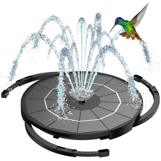 AISITIN Solar Fontäne Teichpumpe (3,5W) mit verschiedene Sprüh-Effekten für Garten, Teich, DIY Wasserspiel