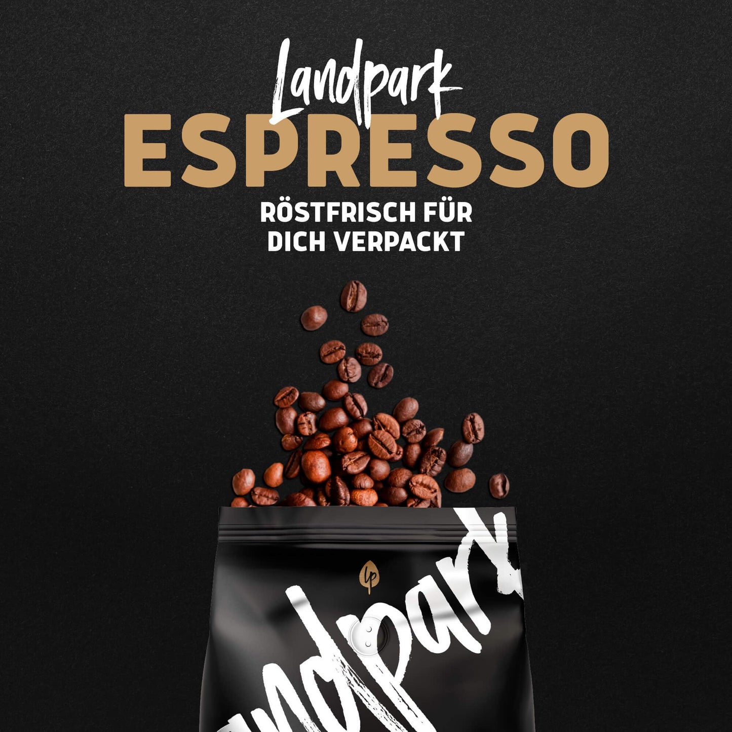 Landpark Bio Kaffee Espresso 500g: Arabica & Robusta Kaffeebohnen | Fair Trade