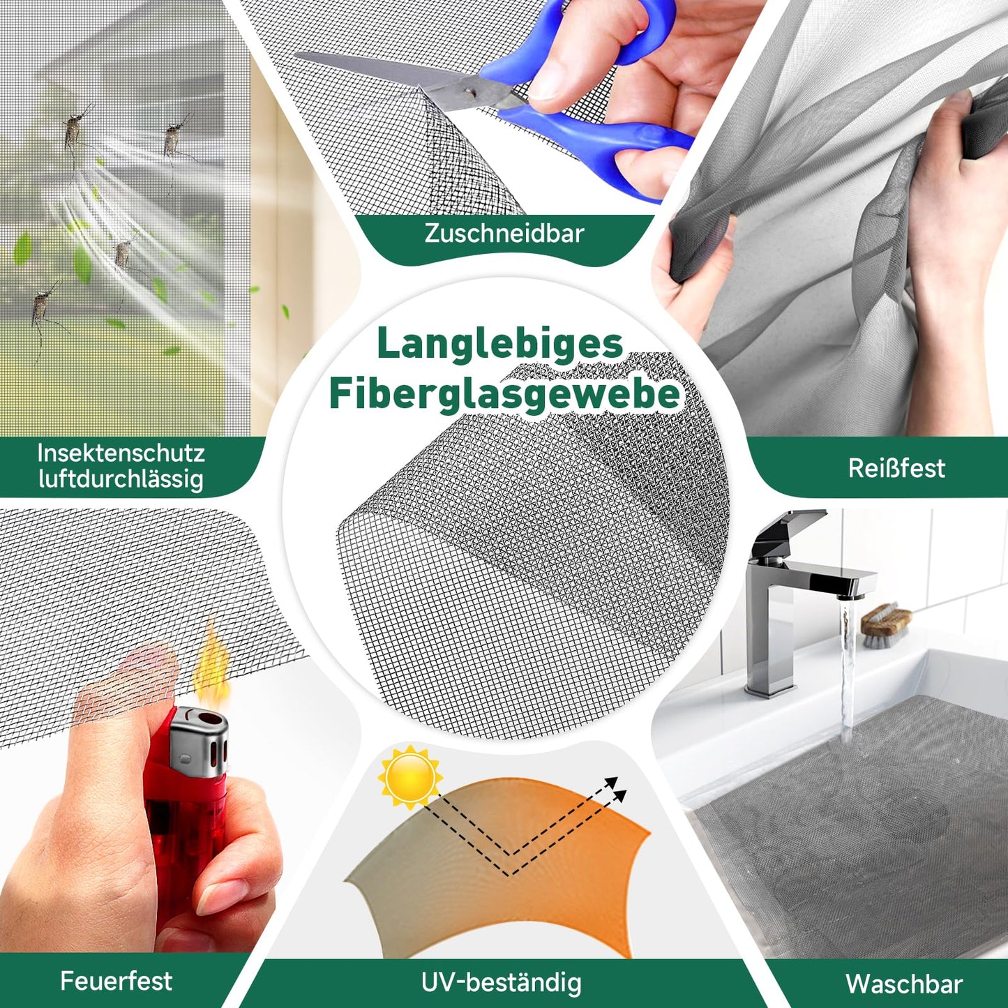 MLEJU Fliegengitter Fenster Magnet | Effektiver Insektenschutz mit einfachem Magnetrahmen