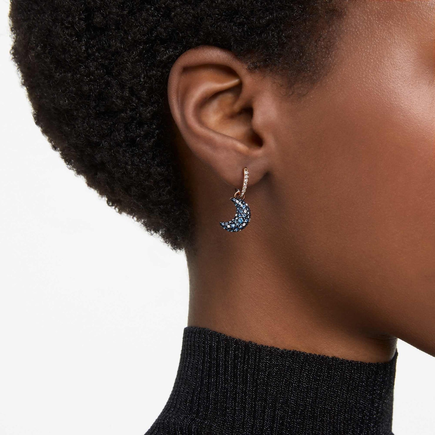 Swarovski 'Sublima' Luna Drop-Ohrhänger mit Mond-Motiv und strahlenden Swarovski-Kristallen