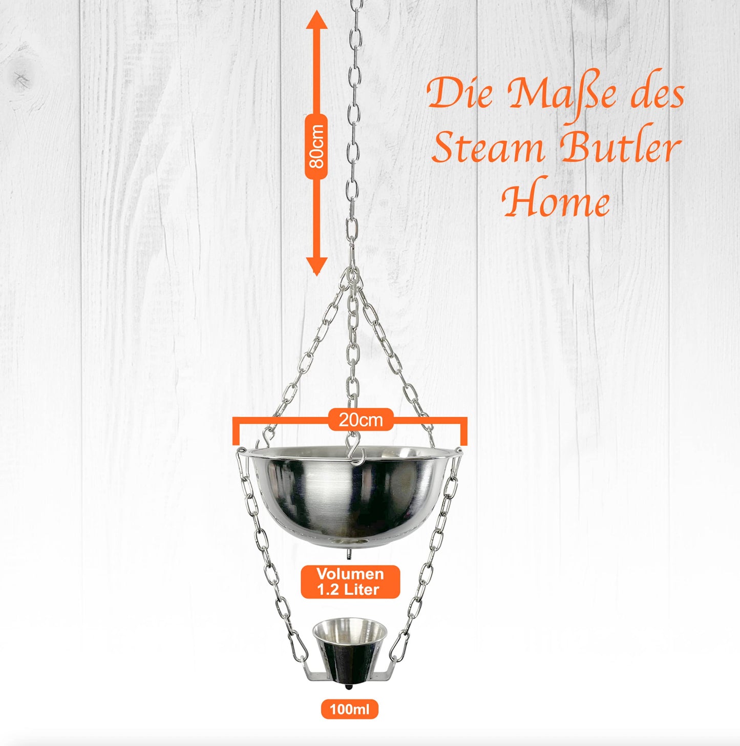 Original Steam Butler Home: Automatic infusion for the sauna made of stainless steel: Continuously adjustable intensity
