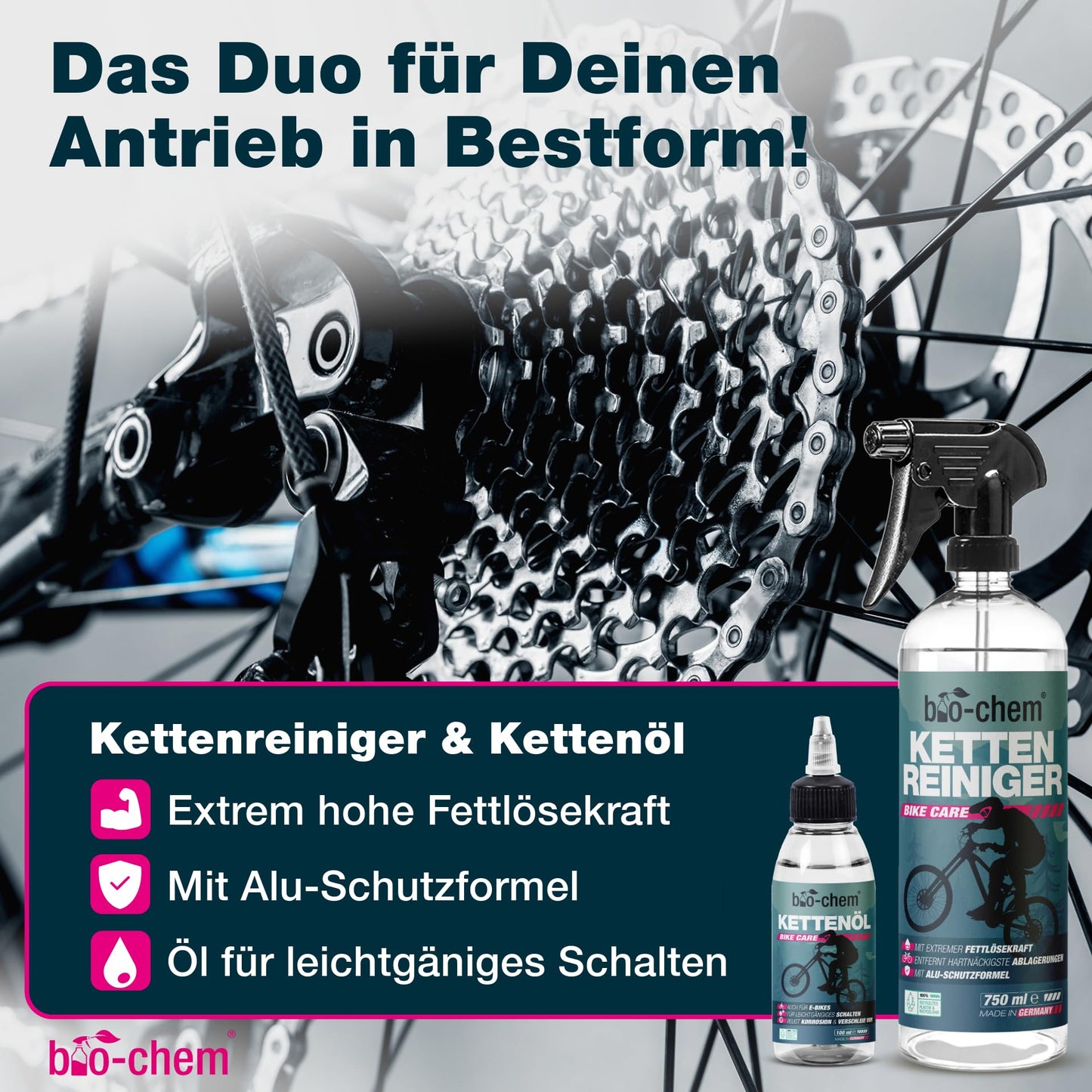 bio-chem All-in-One Fahrrad-Reinigungsset 'PROFI' (7-teilig): Effektiv, Materialschonend