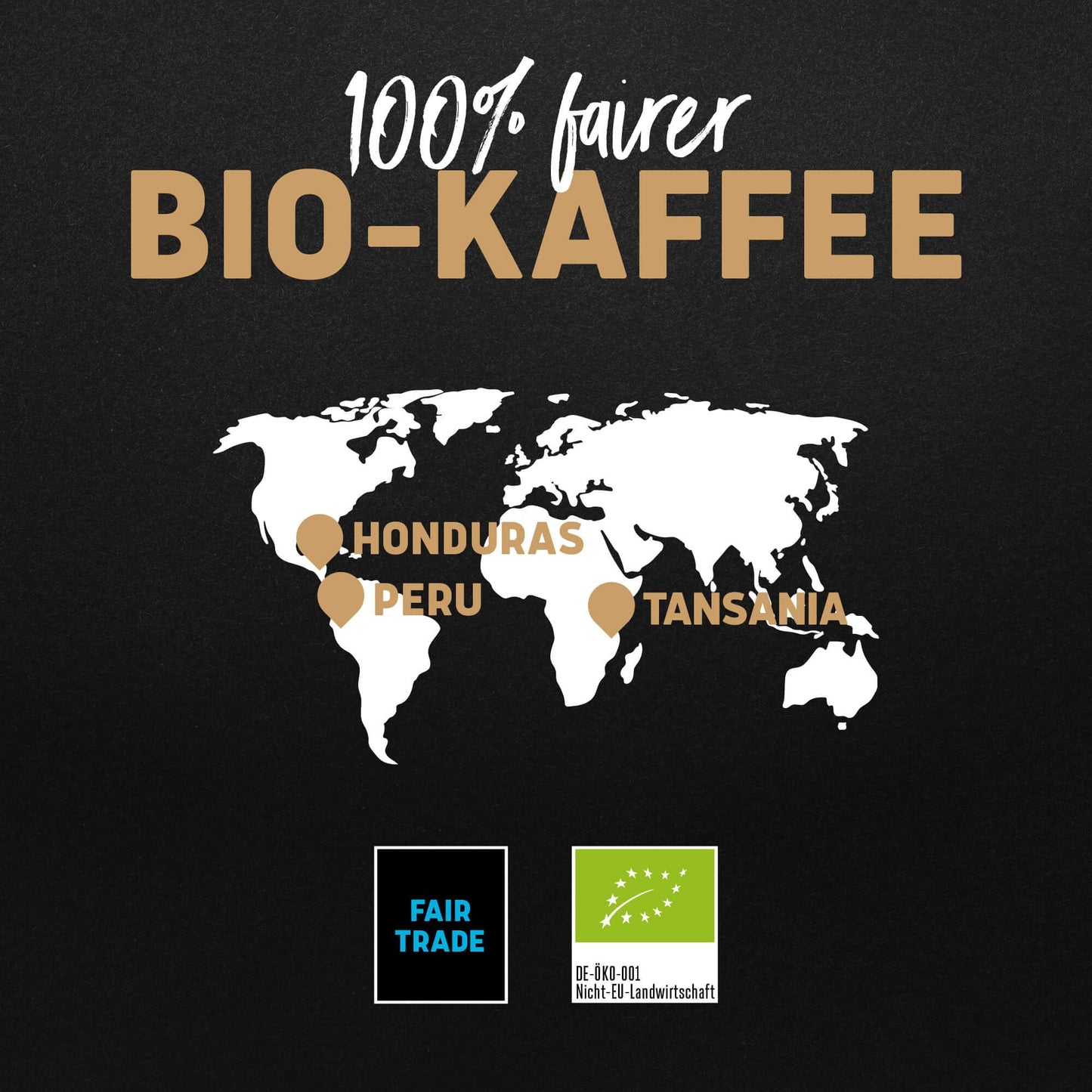 Landpark Bio Kaffee Espresso 500g: Arabica & Robusta Kaffeebohnen | Fair Trade