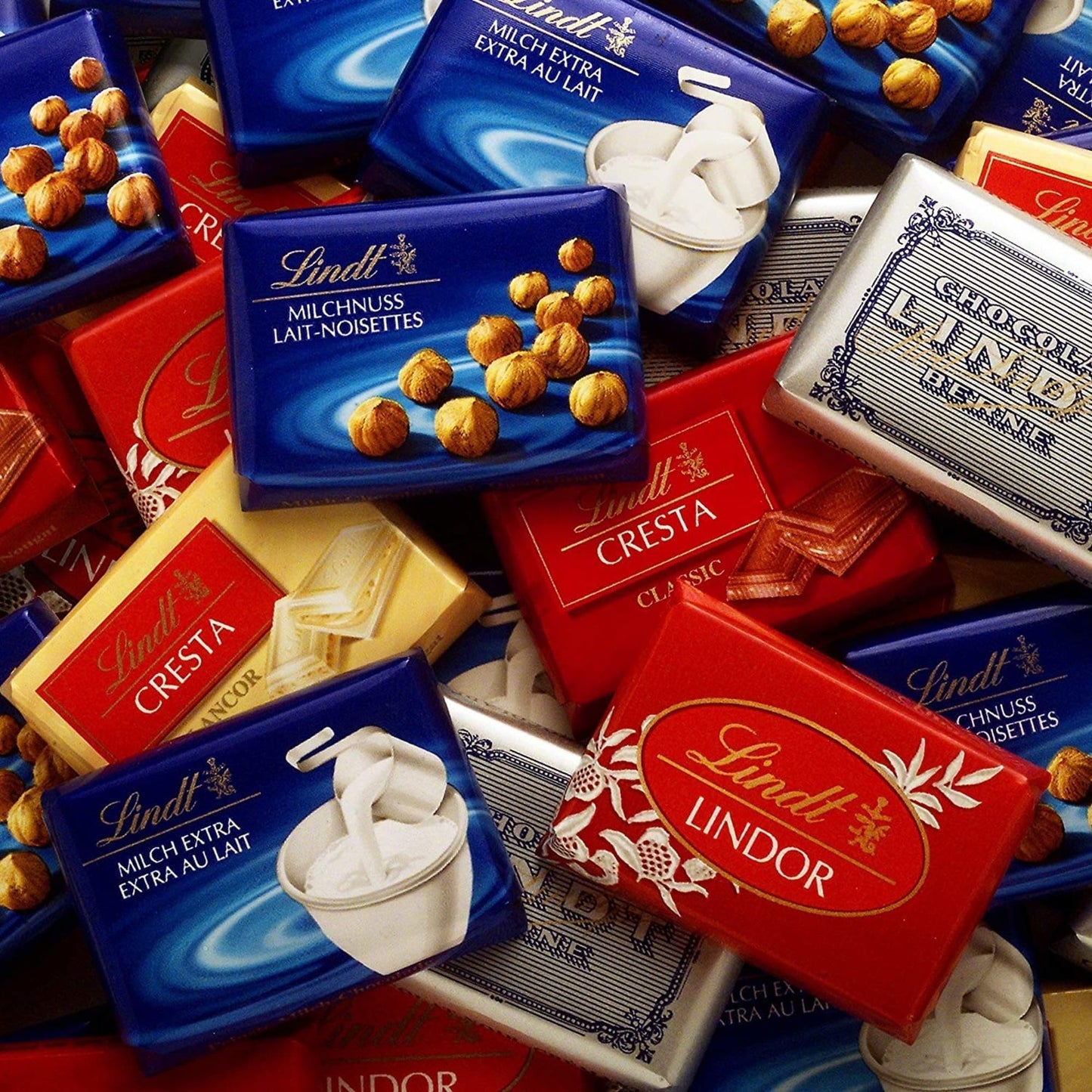 Lindt Schokolade Swiss Napolitains (1 kg): Vollmilchschokoladen Mini Tafeln