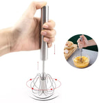 Stainless Steel Rotating Push Mixer for Cooking & Baking
