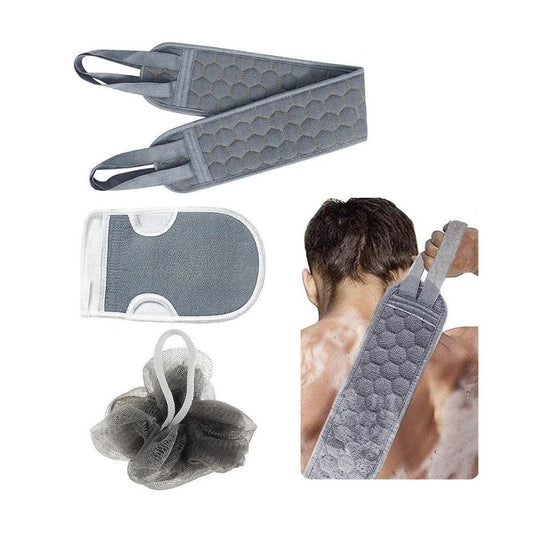 3-teiliges Körperpeeling-Set: Rückenschrubber - Badehandschuh - Duschbürste 6