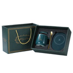 Kaffee Geschenkset in Box Warmhalteteller - Kaffeetasse und Löffel