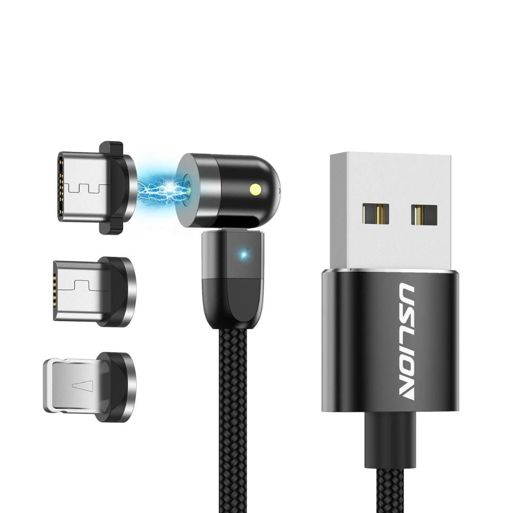 Magnetisches USB-Schnellladekabel | Drehbar um 360º und 180º