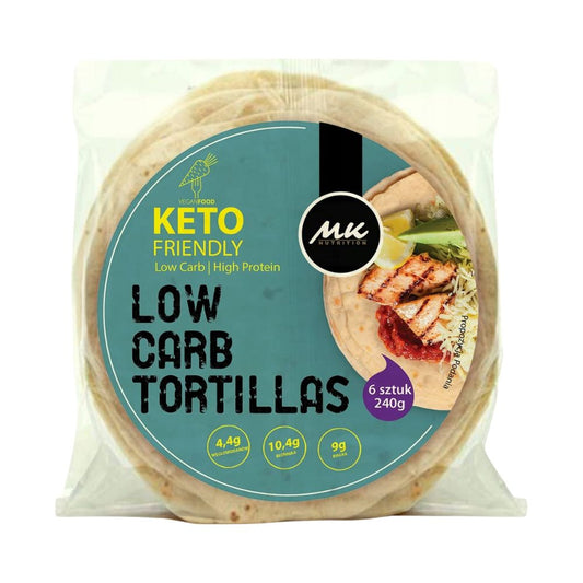 KETO Wrap: LOW CARB Tortilla (4,4g Carbs, 9g Protein) | 6 Stück (240g)