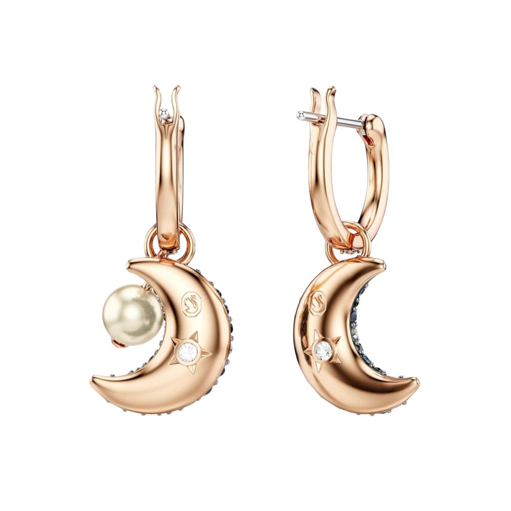 Swarovski 'Sublima' Luna Drop-Ohrhänger mit Mond-Motiv und strahlenden Swarovski-Kristallen