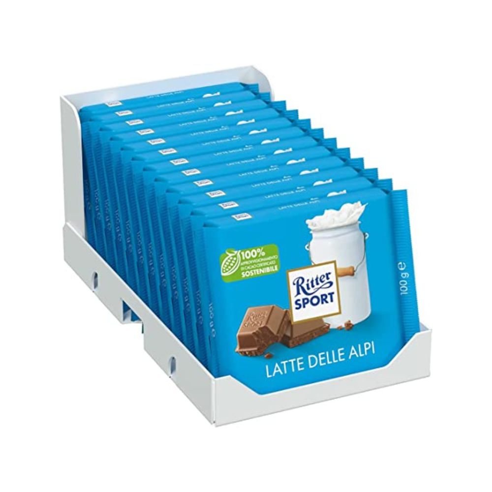 Ritter Sport Alpenmilch Schokolade (12x 100g): Made in Germany