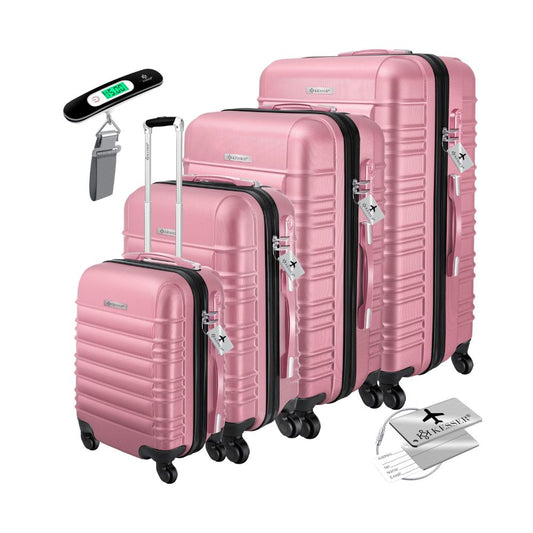 KESSER® Hartschalen Reisekoffer-Set (4-teilig) inkl. Kofferwaage und Gepäckanhänger