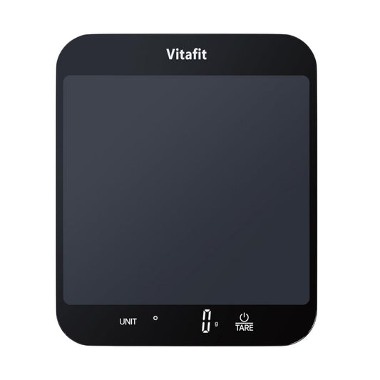Vitafit (VT707) Multifunktionale Digitale Küchenwaage mit LED-Display aus gehärtetes Glas