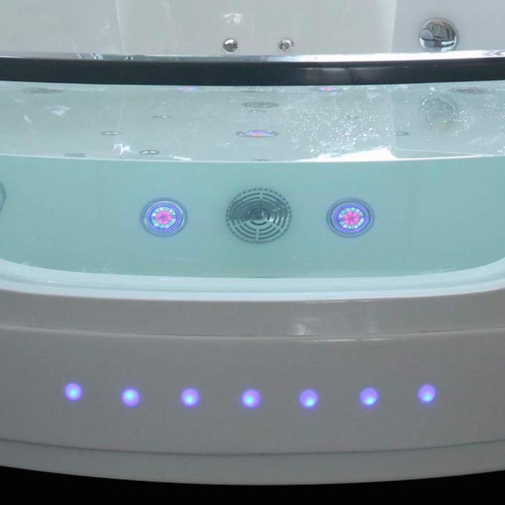 PureHaven Whirlpool mit Wasserfall, Heizung, Lichttherapie, Soundsystem, Bluetooth