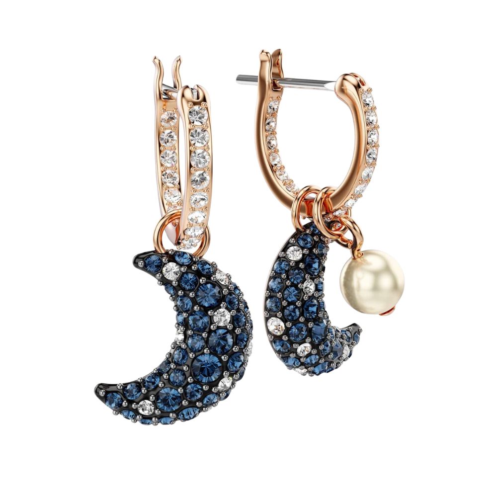 Swarovski 'Sublima' Luna Drop-Ohrhänger mit Mond-Motiv und strahlenden Swarovski-Kristallen