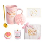 Rosa Marmor Kaffeetassen Geschenk-Set für Muttertag (340ml)