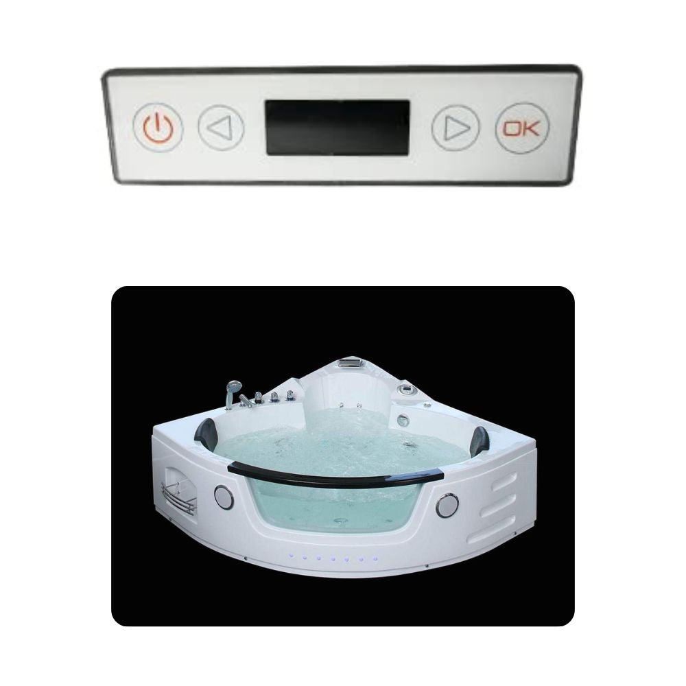 PureHaven Whirlpool mit Wasserfall, Heizung, Lichttherapie, Soundsystem, Bluetooth