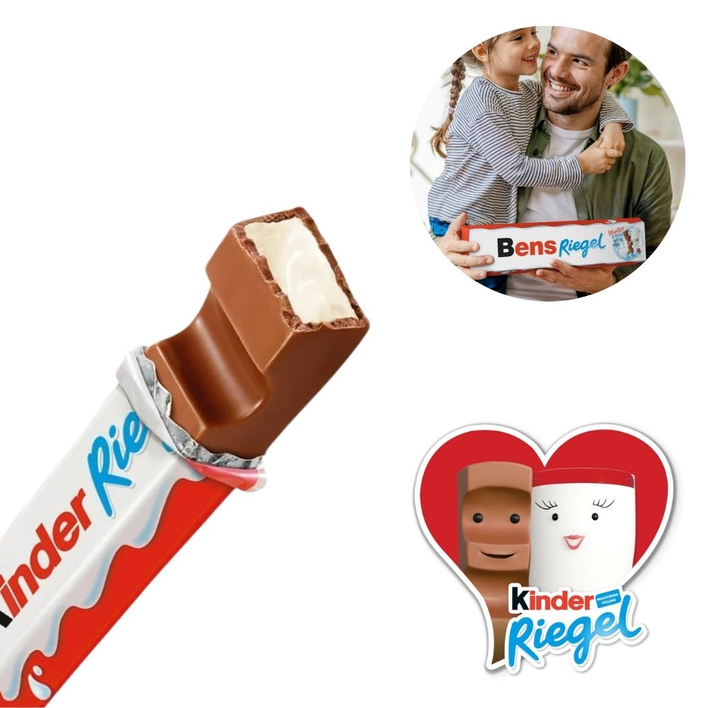 XXL kinder Riegel personalisiertes Geschenk mit Name (3x10er Packung - 630g)