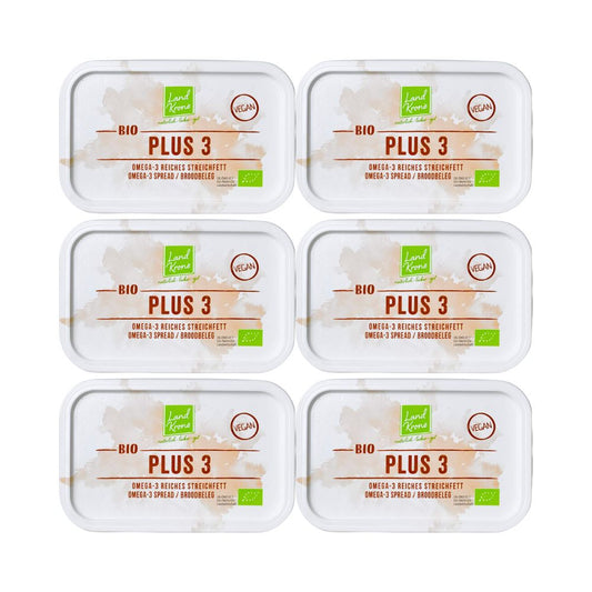 Landkrone Bio Plus 3 Brotaufstrich (6x250g) mit Raps- und Walnussöl
