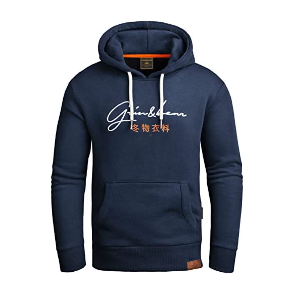 Grin&Bear Hoodie Herren Sweatshirt GEC703 Navy
