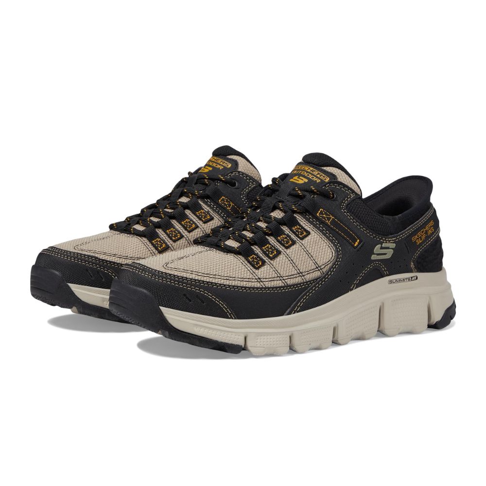 Skechers 'Summits AT Upper Draft' Slip-Ins Herren Sneaker (Synthetic Mesh-Black Trim)