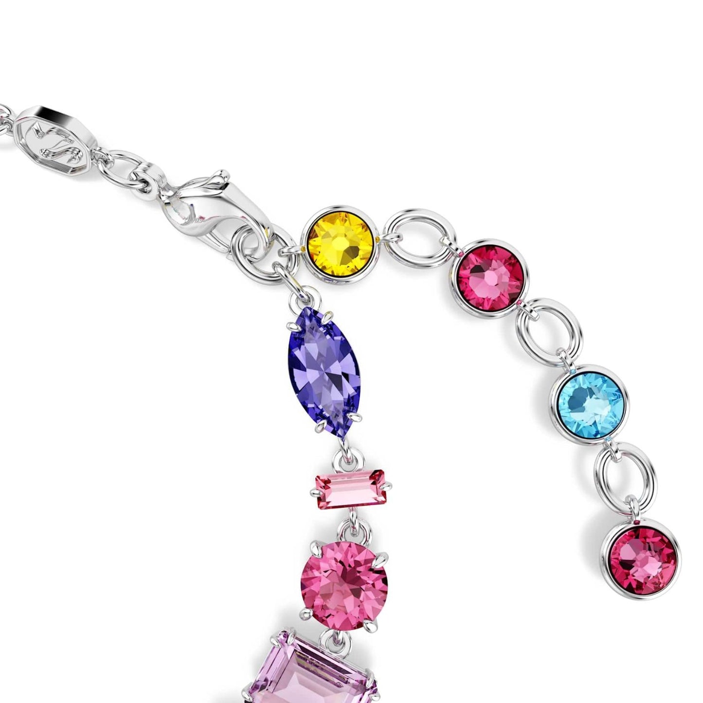 Swarovski Rhodium-plated 'Gema' bracelet with colorful and radiant crystals