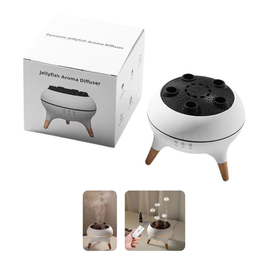 Dynamischer Quallen-Luftbefeuchter (250ml) mit Aroma-Diffuser & 7 Farben Nachtlichtern inkl. Fernbedienung für das Schlafzimmer