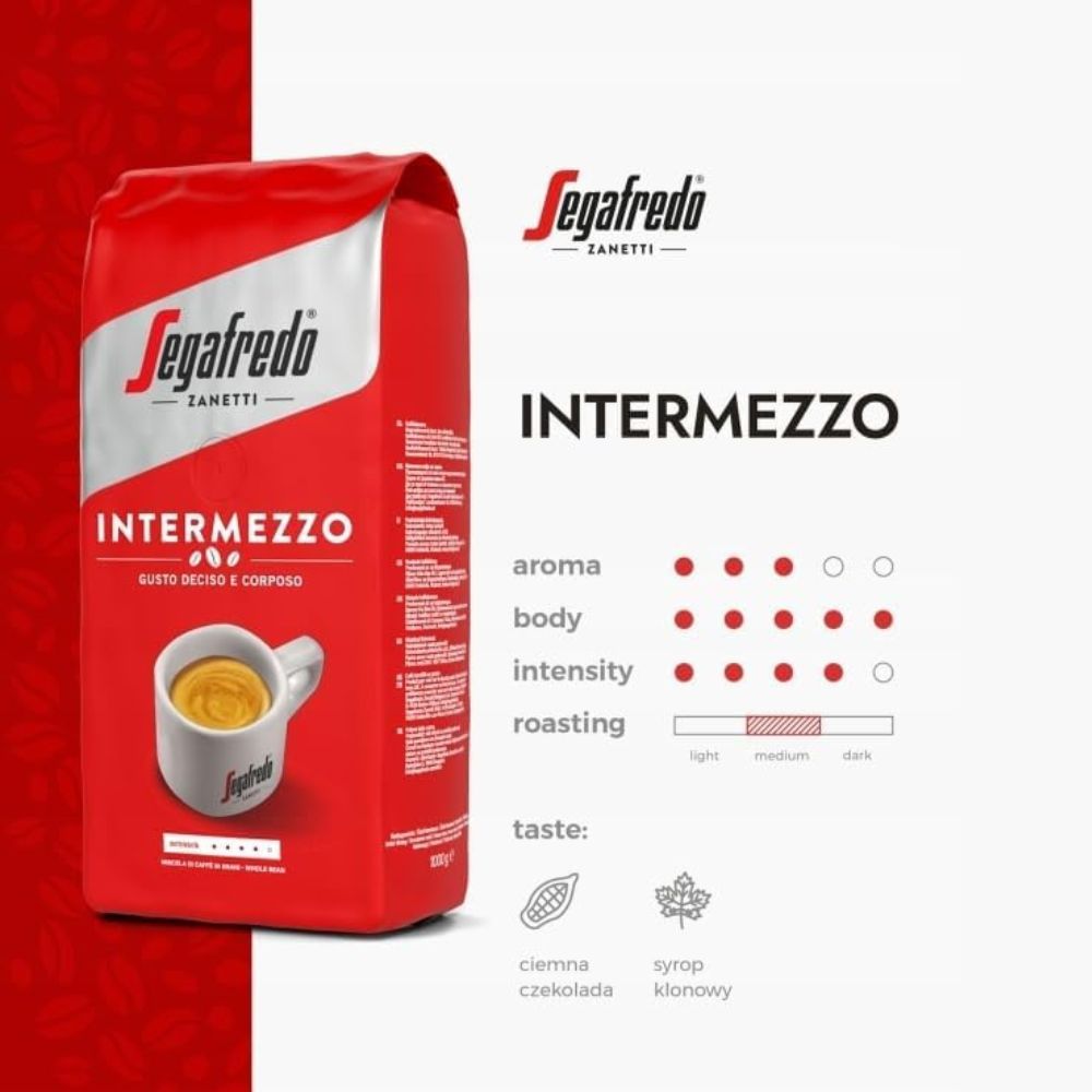 Segafredo Kaffee Intermezzo Espresso (8x1kg) Ganze Bohnen
