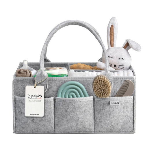 Aufbewahrungskorb für Babyartikel, Wickeltisch & Pflege mit 8 Außentaschen: Baby Geschenk