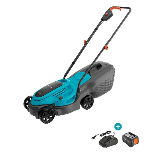 Gardena EasyMax+ 32/18V Ready-to-Use Set Akku-Rasenmäher inkl. Power for All-Akku | Leicht und Wendig