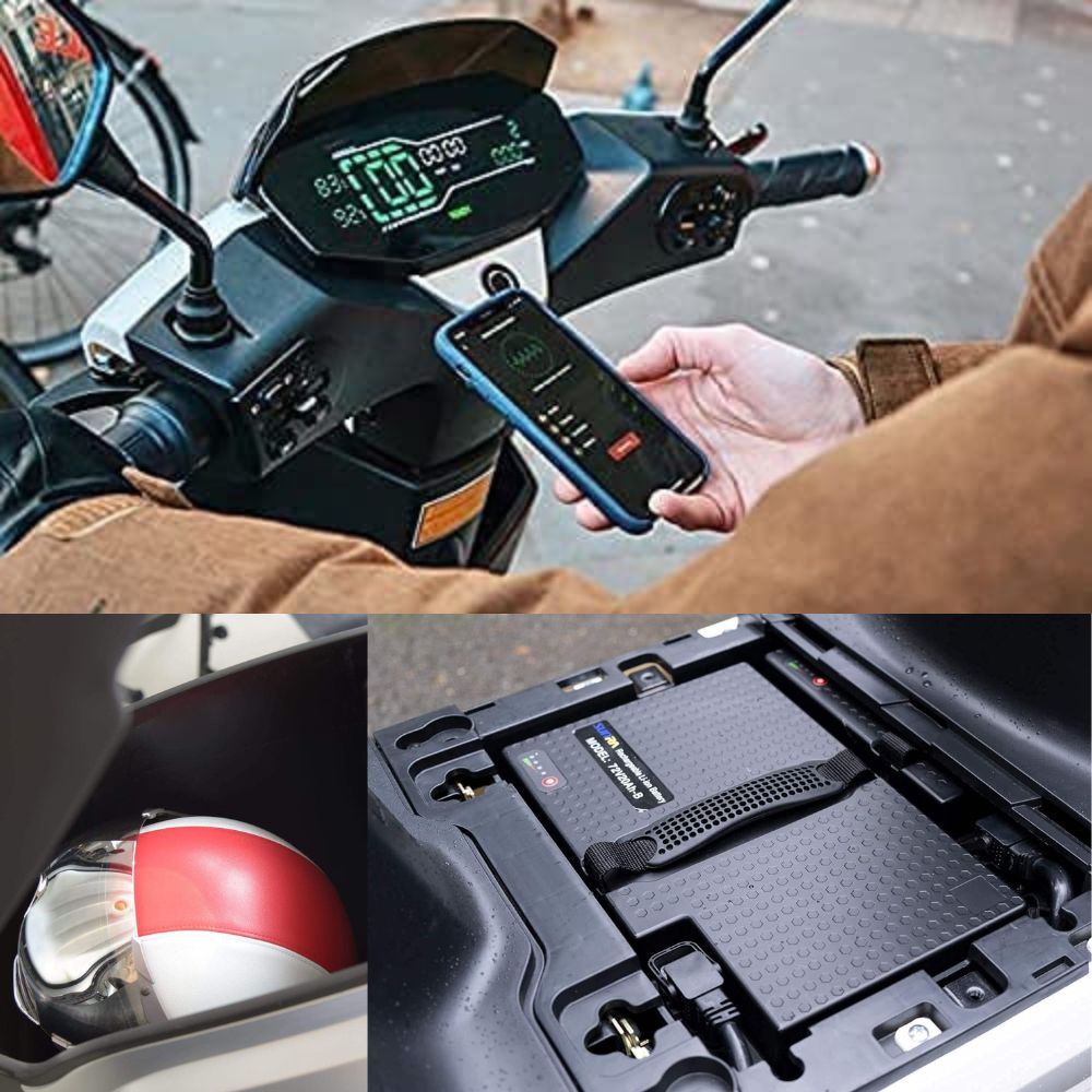 ROBO-S E-Scooter with road approval: 80 km/h, 4000 W, lithium battery, APP (black)