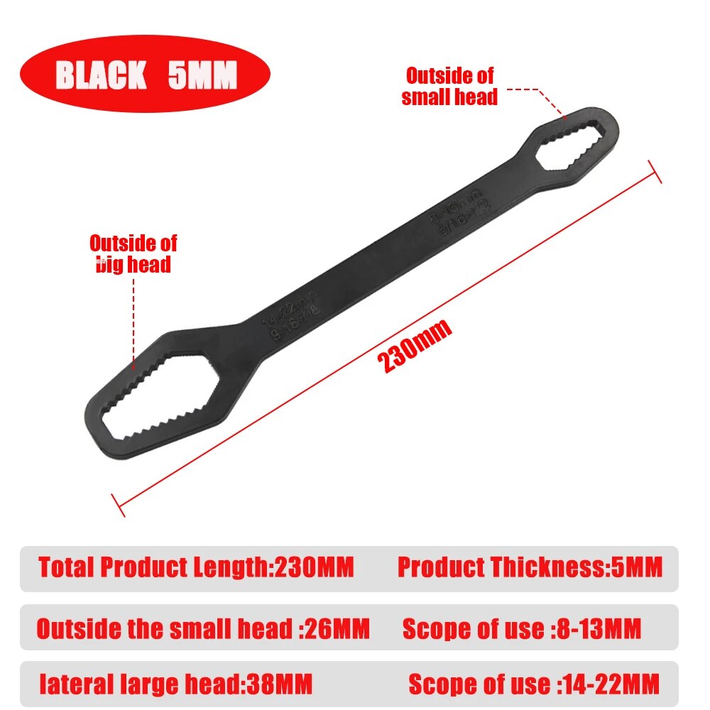 Doppelseitiger Universal-Torx-Schlüssel für 8 bis 22mm