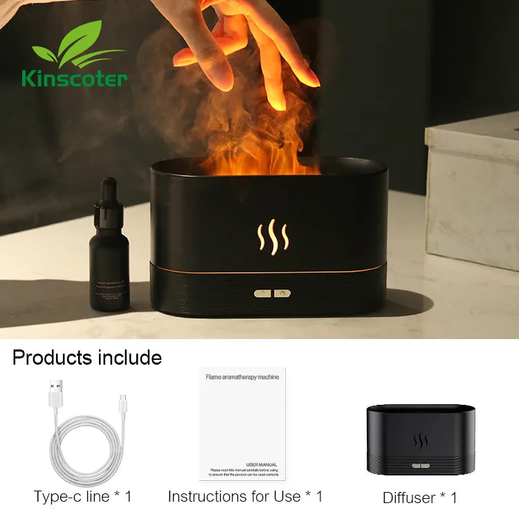 Aroma Diffuser mit Flammen-Effekt und automatischer Abschaltautomatik5
