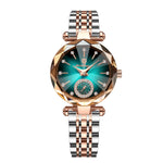 POEDAGAR Luxus Damen-Armbanduhr aus Edelstahl | Elegant, Wasserdicht, Diamanten Style