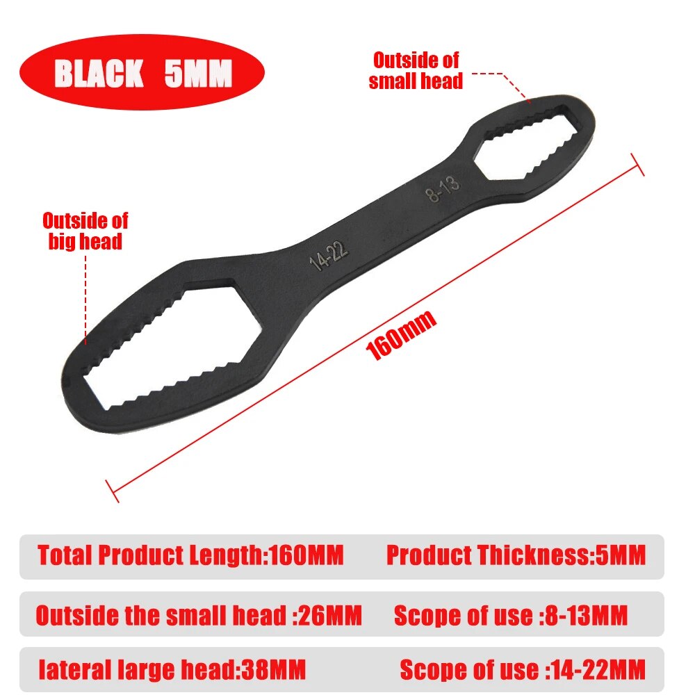 Doppelseitiger (8-22mm) Universal-Torx-Schlüssel für vielseitige Anwendungen1