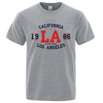CALIFORNIA 1986 LA-College League | USA Streetwear: Atmungsaktives Baumwoll-T Shirt